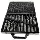 Набор сверл GARWIN INDUSTRIAL GM-BS155 (1,0-10,5, шаг 0,5, HSS-G, DIN338, 155 предметов)